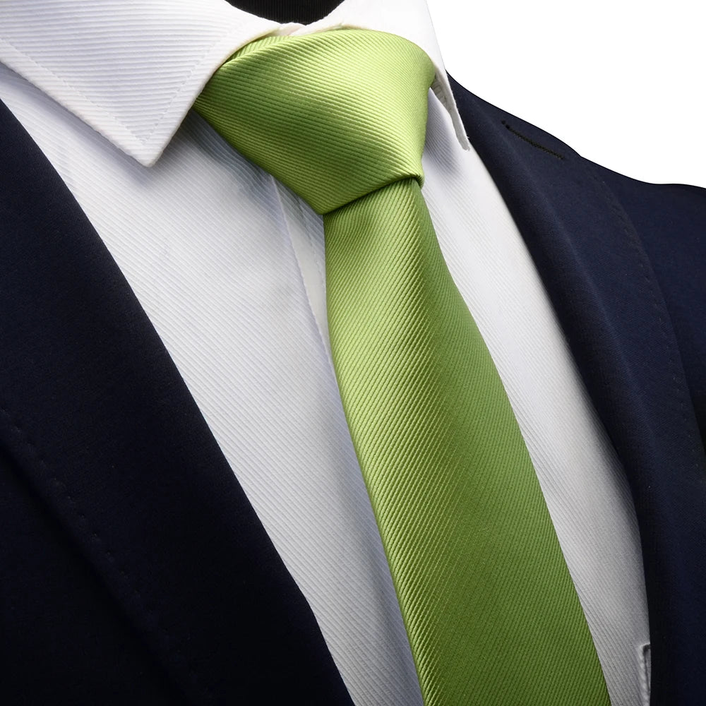 Ricnais New Arrival 2026 Classic Mens Tie Silk 8cm Formal Necktie Solid Gold Red Yellow Ties For Man Business Wedding Gift Party