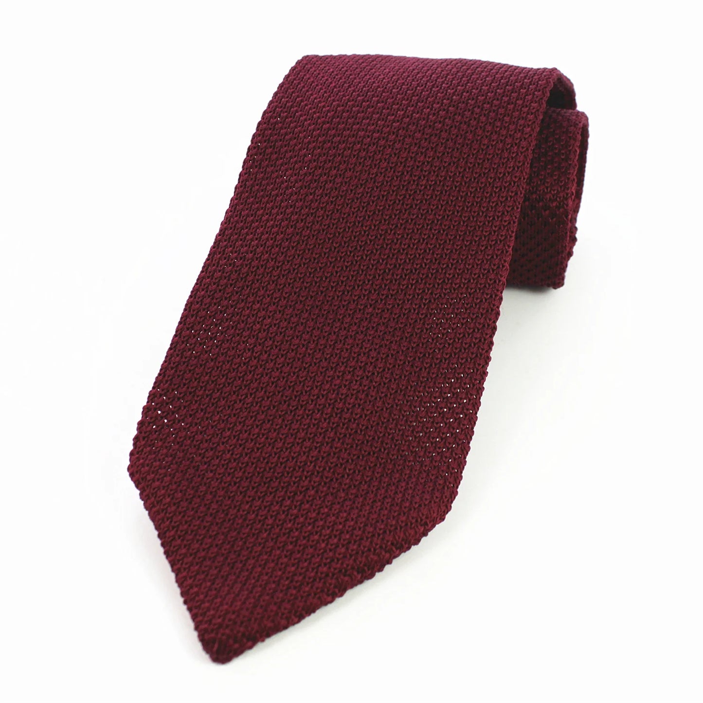 Brand New 2025  Fashion Leisure Men 8cm Colourful Ties Knitted Necktie Red Green Solid Color for Men Woven Designe Wedding Gift