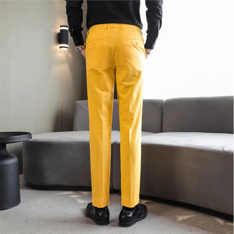 Royal Blue Pants, Men Formal Dress Trousers, Red Green Black White Pantalones Hombre, Man Slacks,M-5XL 6XL