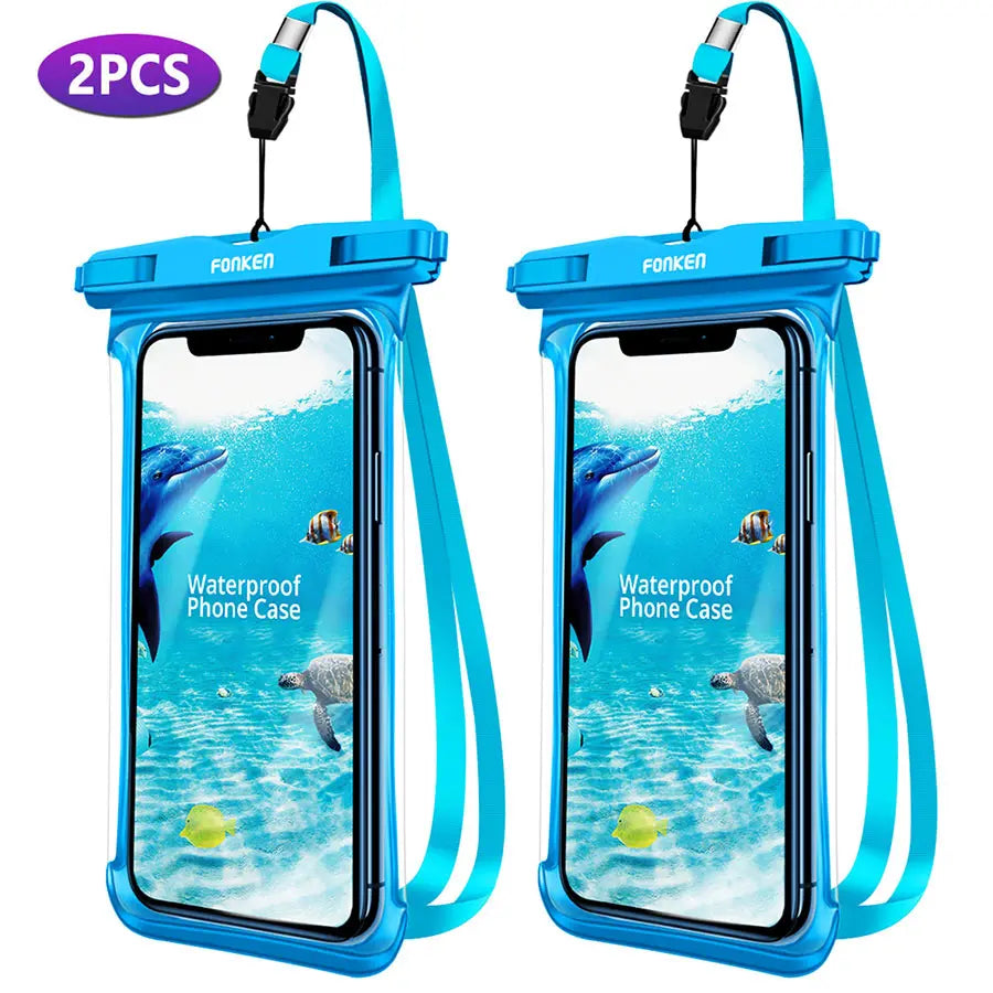 Brand New 2025 FONKEN Full Transparent Waterproof Case for Iphone Xiaomi Samsung Dry Bag Underwater Watch Case Swimming Pouch Mobile Cover Bag