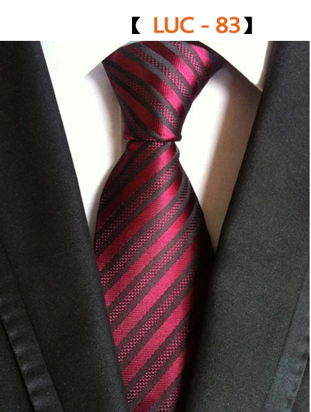 GUSLESON Fashion Silk Men Ties New Design Neck Ties 8cm Formal Plaid&Striped Wedding Ties for Men Formal Business  Gravatas