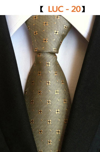 GUSLESON Fashion Silk Men Ties New Design Neck Ties 8cm Formal Plaid&Striped Wedding Ties for Men Formal Business  Gravatas