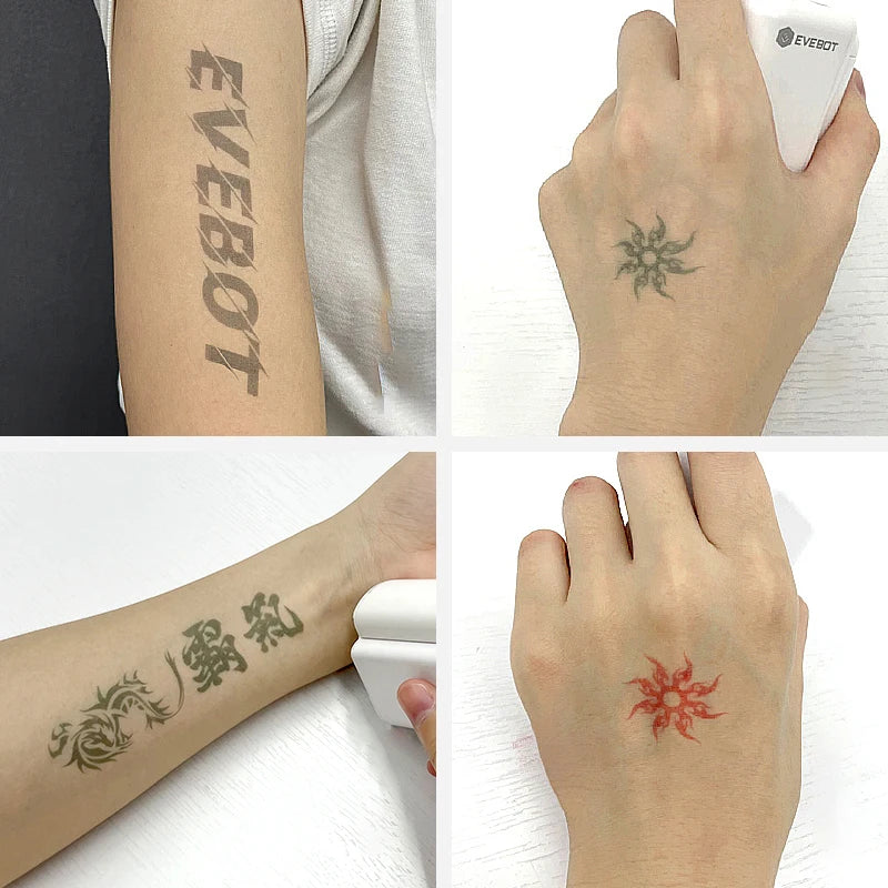 EVEBOT Printpods Handheld Mini Printer Small Portable Creative Smart Inkjet  Machine Card Label Bread Coffee Clothes Logo