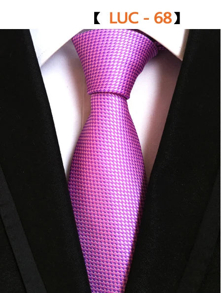 GUSLESON Fashion Silk Men Ties New Design Neck Ties 8cm Formal Plaid&Striped Wedding Ties for Men Formal Business  Gravatas