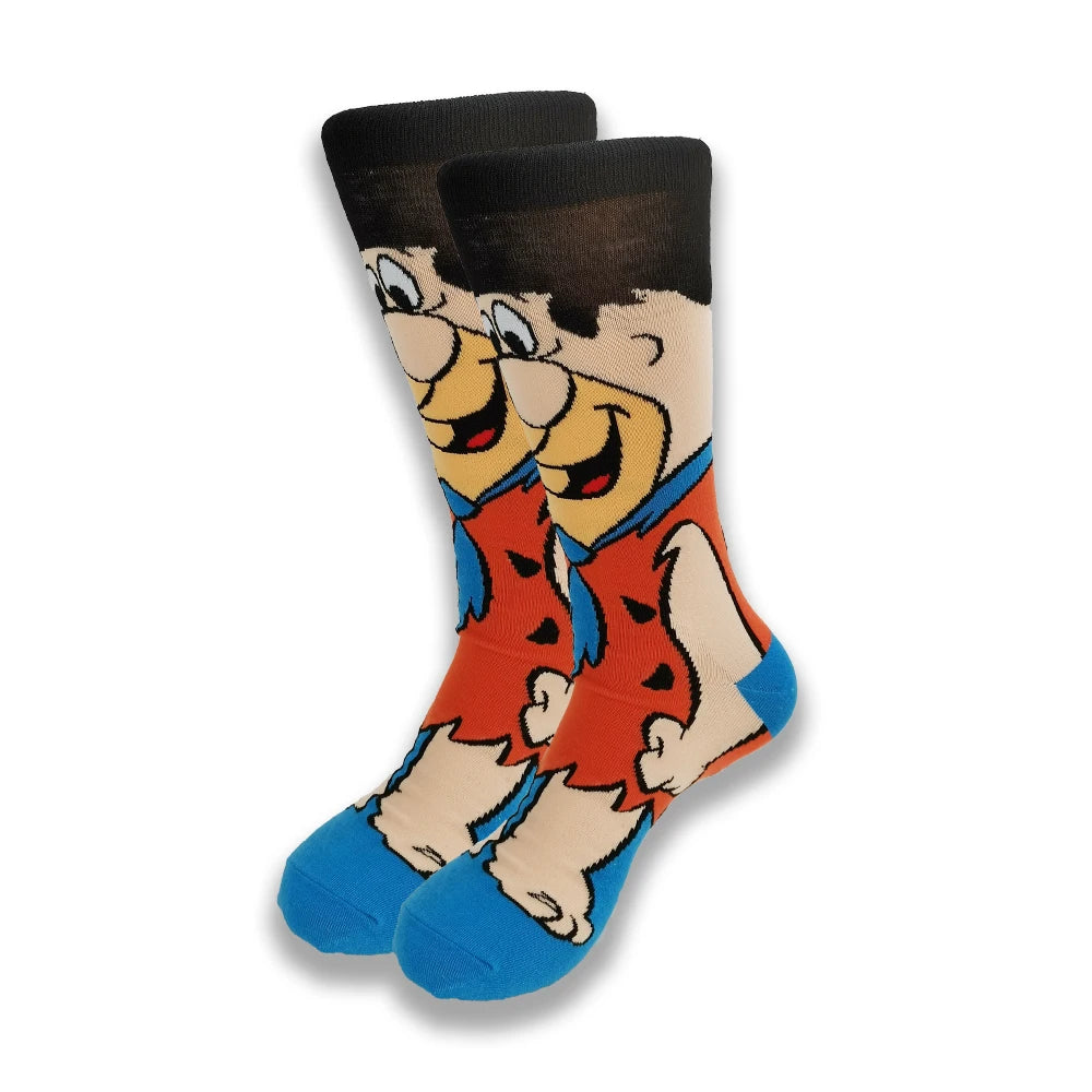 Movie Character Print Crazy Socks Funny Cartoon Novelty Socks Cotton Street Style Thin Summer Dress Novetly  Socks