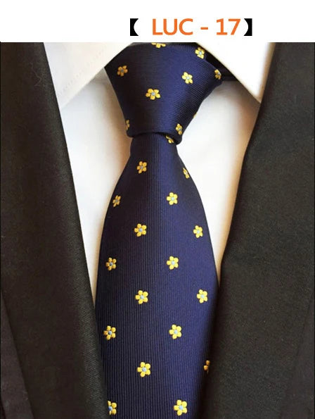 GUSLESON Fashion Silk Men Ties New Design Neck Ties 8cm Formal Plaid&Striped Wedding Ties for Men Formal Business  Gravatas