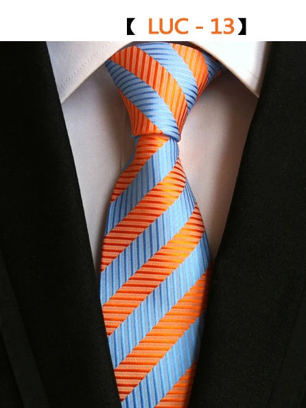 GUSLESON Fashion Silk Men Ties New Design Neck Ties 8cm Formal Plaid&Striped Wedding Ties for Men Formal Business  Gravatas