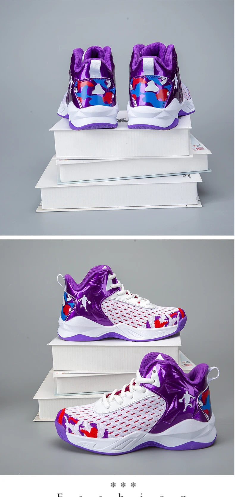 NEW 2025 Boys Brand Basketball Shoes Kids Sneakers Thick Sole Non-slip Children Sports Shoes Child Boy Basket Trainer Shoes Girls