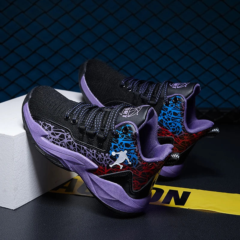 NEW 2025 Boys Brand Basketball Shoes Kids Sneakers Thick Sole Non-slip Children Sports Shoes Child Boy Basket Trainer Shoes Girls