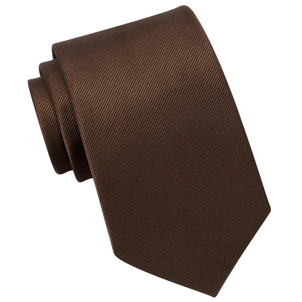 Ricnais New Arrival 2026 Classic Mens Tie Silk 8cm Formal Necktie Solid Gold Red Yellow Ties For Man Business Wedding Gift Party