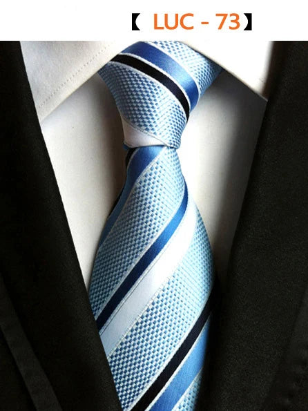 GUSLESON Fashion Silk Men Ties New Design Neck Ties 8cm Formal Plaid&Striped Wedding Ties for Men Formal Business  Gravatas