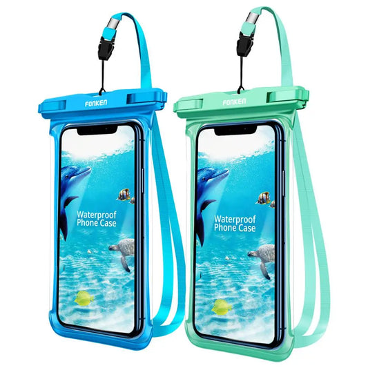 Brand New 2025 FONKEN Full Transparent Waterproof Case for Iphone Xiaomi Samsung Dry Bag Underwater Watch Case Swimming Pouch Mobile Cover Bag
