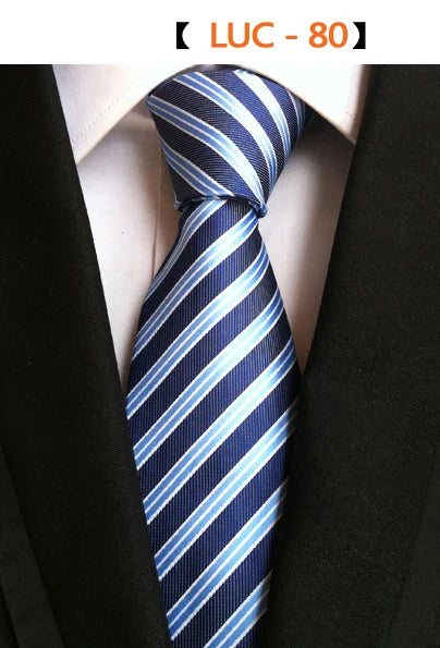 GUSLESON Fashion Silk Men Ties New Design Neck Ties 8cm Formal Plaid&Striped Wedding Ties for Men Formal Business  Gravatas