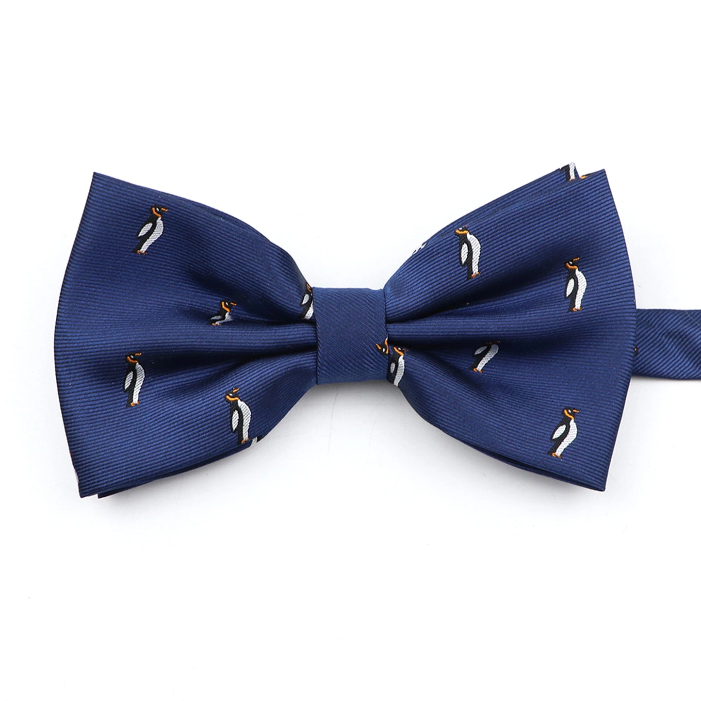2025 New Men Bow Ties 100% Microfiber Jacquard Woven Blue Cartoon Animal Pattern Bowtie For Party Wedding Festival Family Gift
