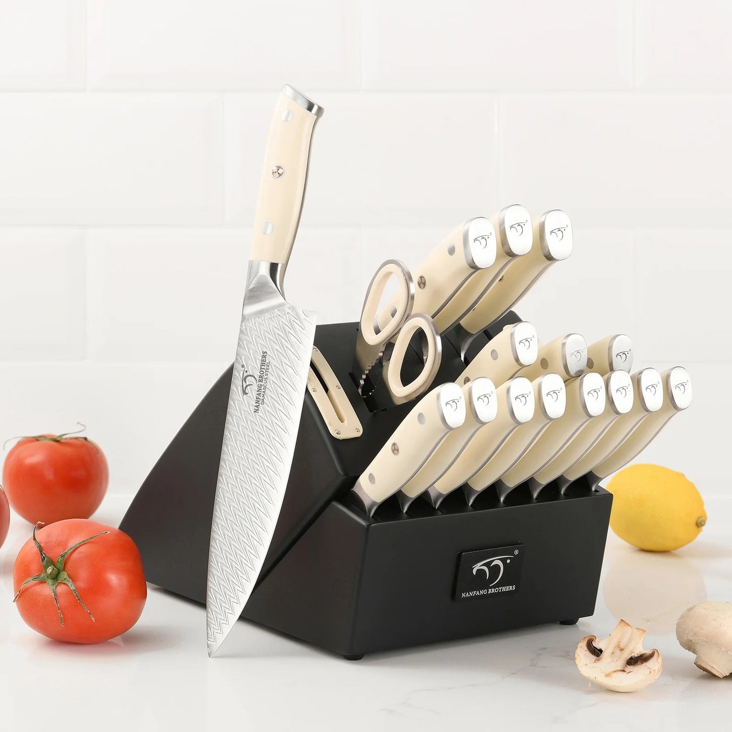 19 Pieces Luxury High Quality Kitchen Knife Set Damascus VG-10 Steel Core 67 Layers Kitchen Chef Knives Set with ABS Handle