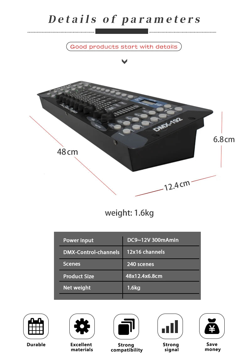 DMX Console 1024 Controller For Stage Lighting DMX 512 DJ Controller Equipment International Standard 192/768/Pilot 2000 Console