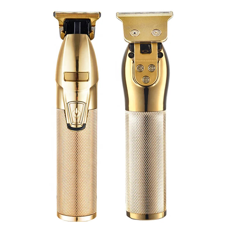 Professional Cordless Electric Clippers for Men  2025 Waterproof Beard Hair Cut Machine USB Power Source 1pcs Gold Metal Trimmer USA