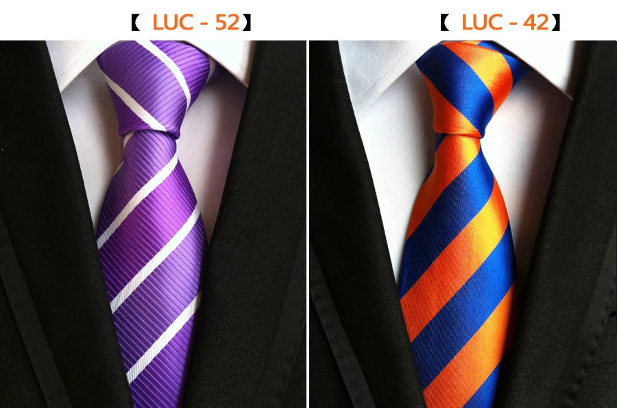 GUSLESON Fashion Silk Men Ties New Design Neck Ties 8cm Formal Plaid&Striped Wedding Ties for Men Formal Business  Gravatas