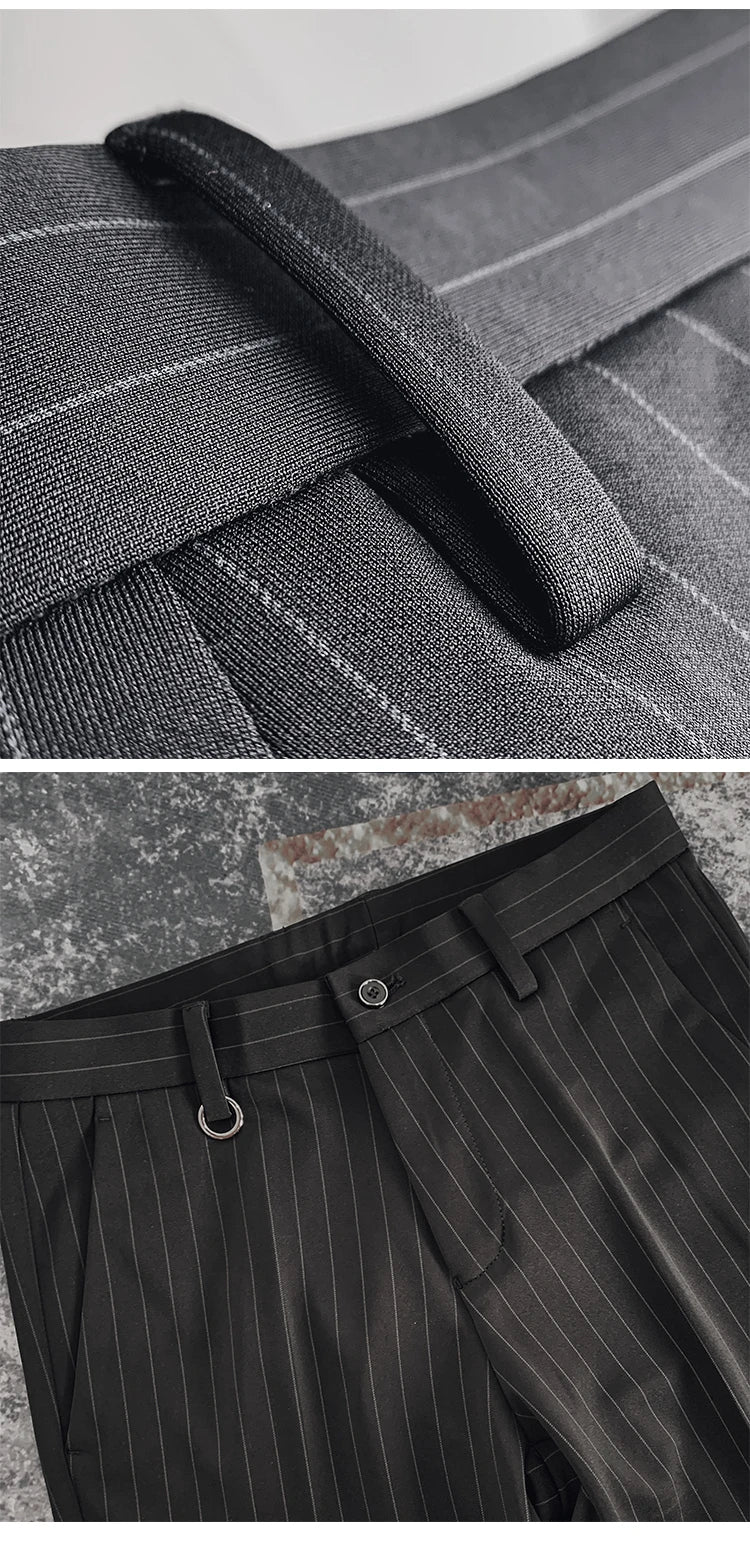 Men Suit Pants Formal Trousers Pantalone Hombre Stretch Slim Solid Color Casual Dress Full Length Pants Fashion New Men Clothing- FREE Laptop Stand is offer if you buy a pant