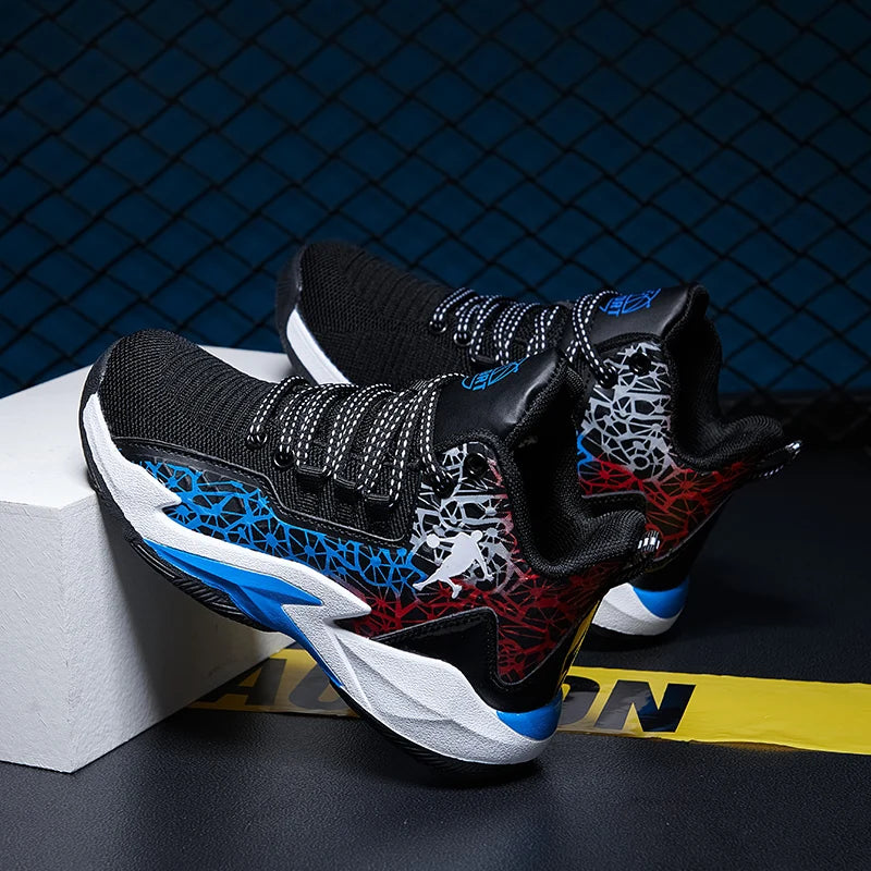 NEW 2025 Boys Brand Basketball Shoes Kids Sneakers Thick Sole Non-slip Children Sports Shoes Child Boy Basket Trainer Shoes Girls