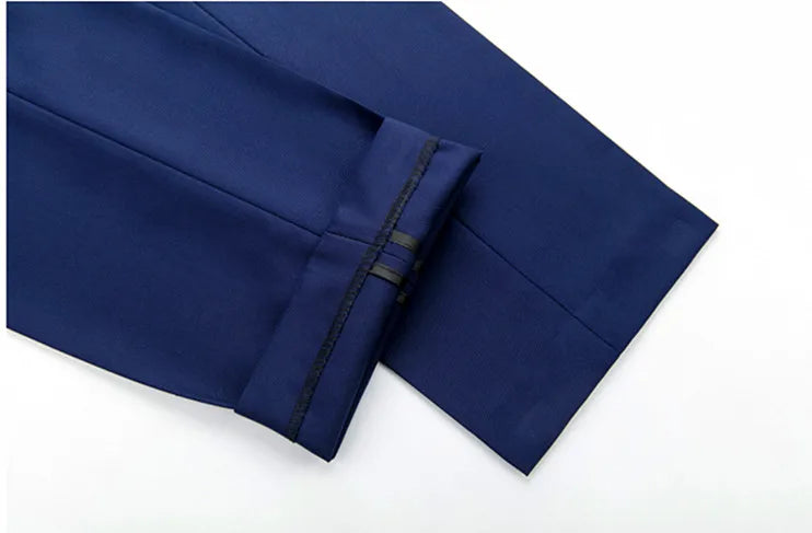 Black Men's Suit 3 Pieces, Business Wedding Terno Masculino, Fashion Slim Fit Costume Homme, Blue Red Gray, Asian Size M-4XL 5XL