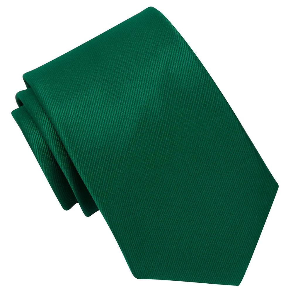 Ricnais New Arrival 2026 Classic Mens Tie Silk 8cm Formal Necktie Solid Gold Red Yellow Ties For Man Business Wedding Gift Party