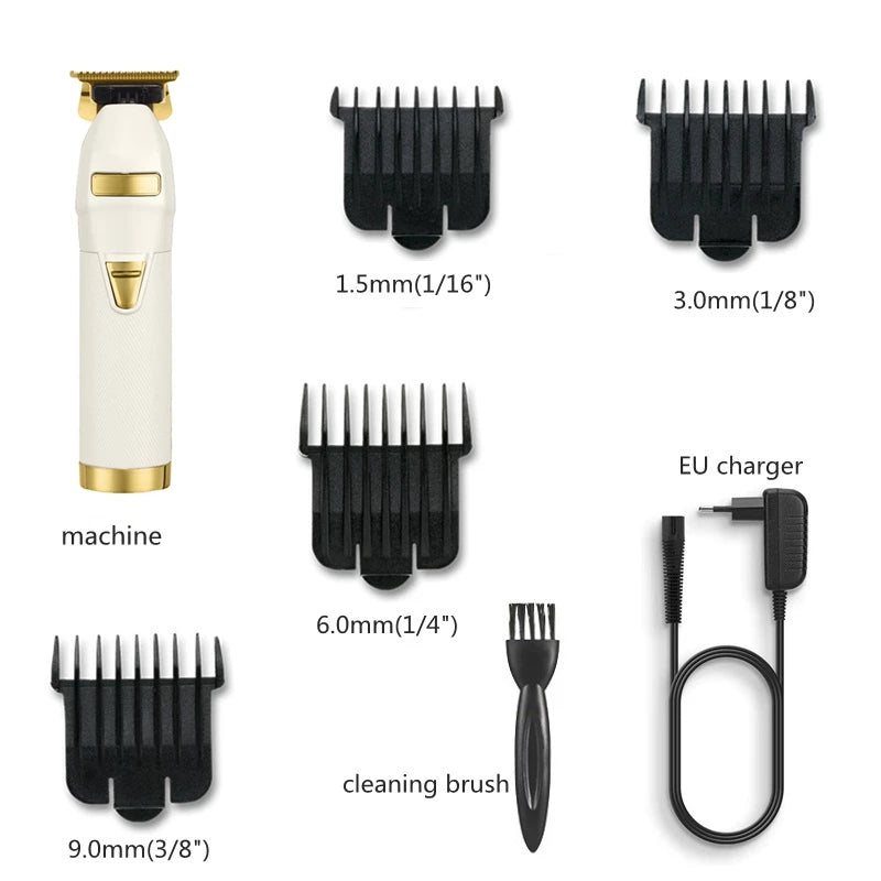 Zero Gaped Professional Hair Clipper Electric Pro Barber Hair Trimmer For Men Hair Cut Machine Blade Rechargeable