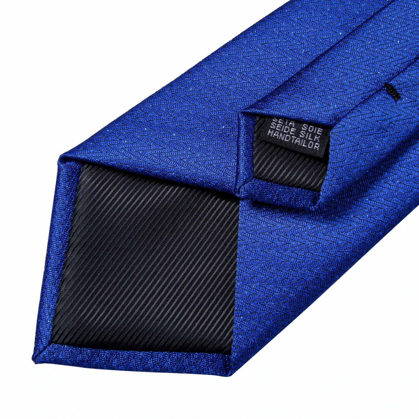 Royal Blue Solid Men's Silk Ties Brooch Handkerchief Set Formal Business Wedding Necktie Men Neckwear Accessories 10% OFF