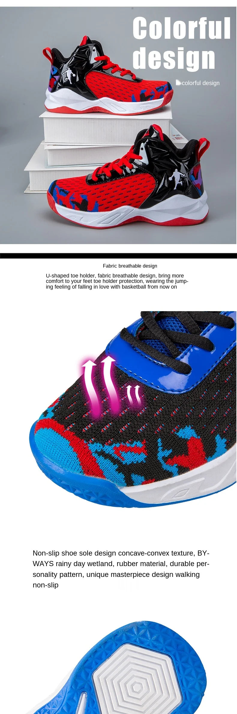 NEW 2025 Boys Brand Basketball Shoes Kids Sneakers Thick Sole Non-slip Children Sports Shoes Child Boy Basket Trainer Shoes Girls