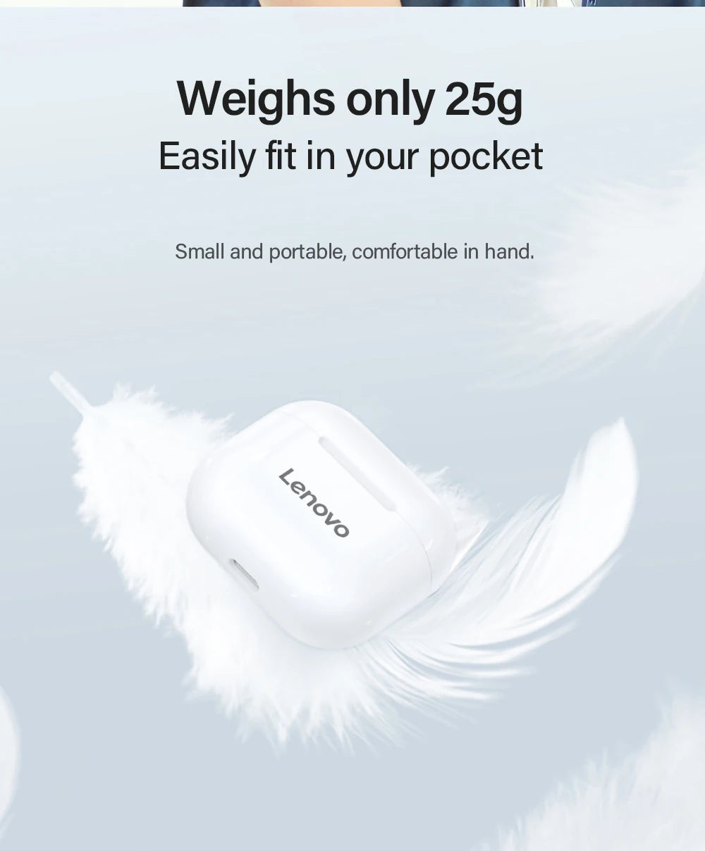 Original Lenovo LP40 wireless headphones TWS Bluetooth Earphones Touch Control Sport Headset Stereo Earbuds For Phone Android Special Gift A Free Laptop Stand is given when you buy one Lenovo LP40