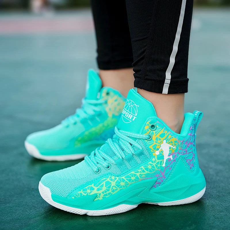 NEW 2025 Boys Brand Basketball Shoes Kids Sneakers Thick Sole Non-slip Children Sports Shoes Child Boy Basket Trainer Shoes Girls