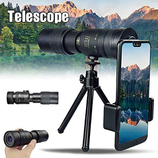 4K 10-300X40mm Super Telephoto Zoom Monocular Professional Telescope spotting scope Telescope Portable Zoom Monocular