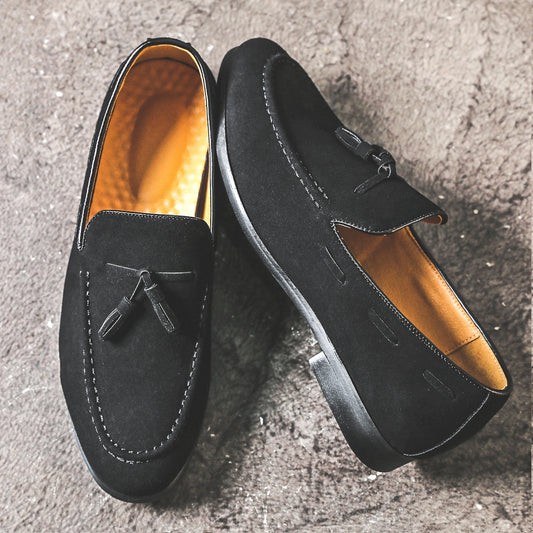 Size 14 Slip on Black Color Fashion Men Dress Shoes Wedding Party Footwear Men Tassels Loafers Shoes