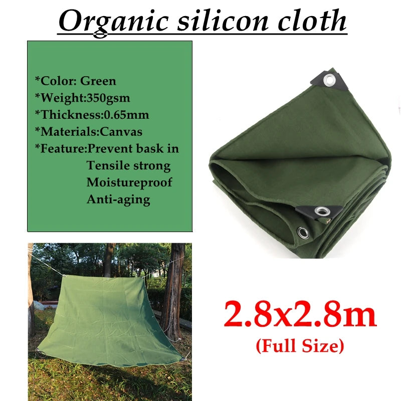 350GSM Green Organic Silicon Cloth Garden Courtyard Truck Car Canvas Balcony Cover Truck Waterproof Sunshade Cloth - FREE SHIPPING