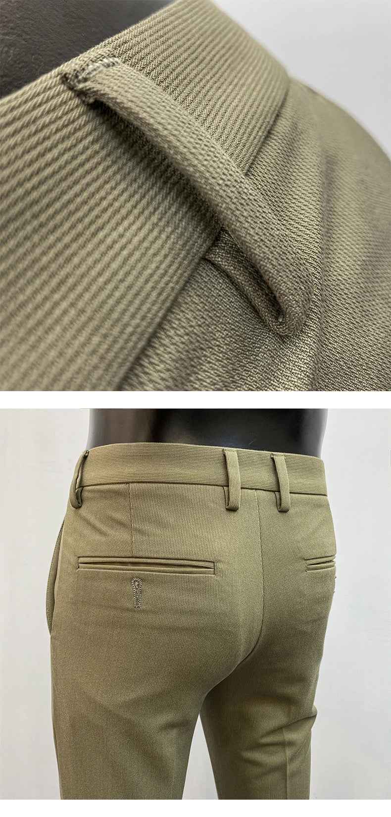 Men Suit Pants Formal Trousers Pantalone Hombre Stretch Slim Solid Color Casual Dress Full Length Pants Fashion New Men Clothing- FREE Laptop Stand is offer if you buy a pant