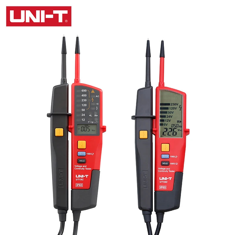 UNI-T UT15B UT15C AC/DC Voltage Tester UT18D UT18C RCD Handheld Digital Multimeter 690V Display Continunity Voltmeter