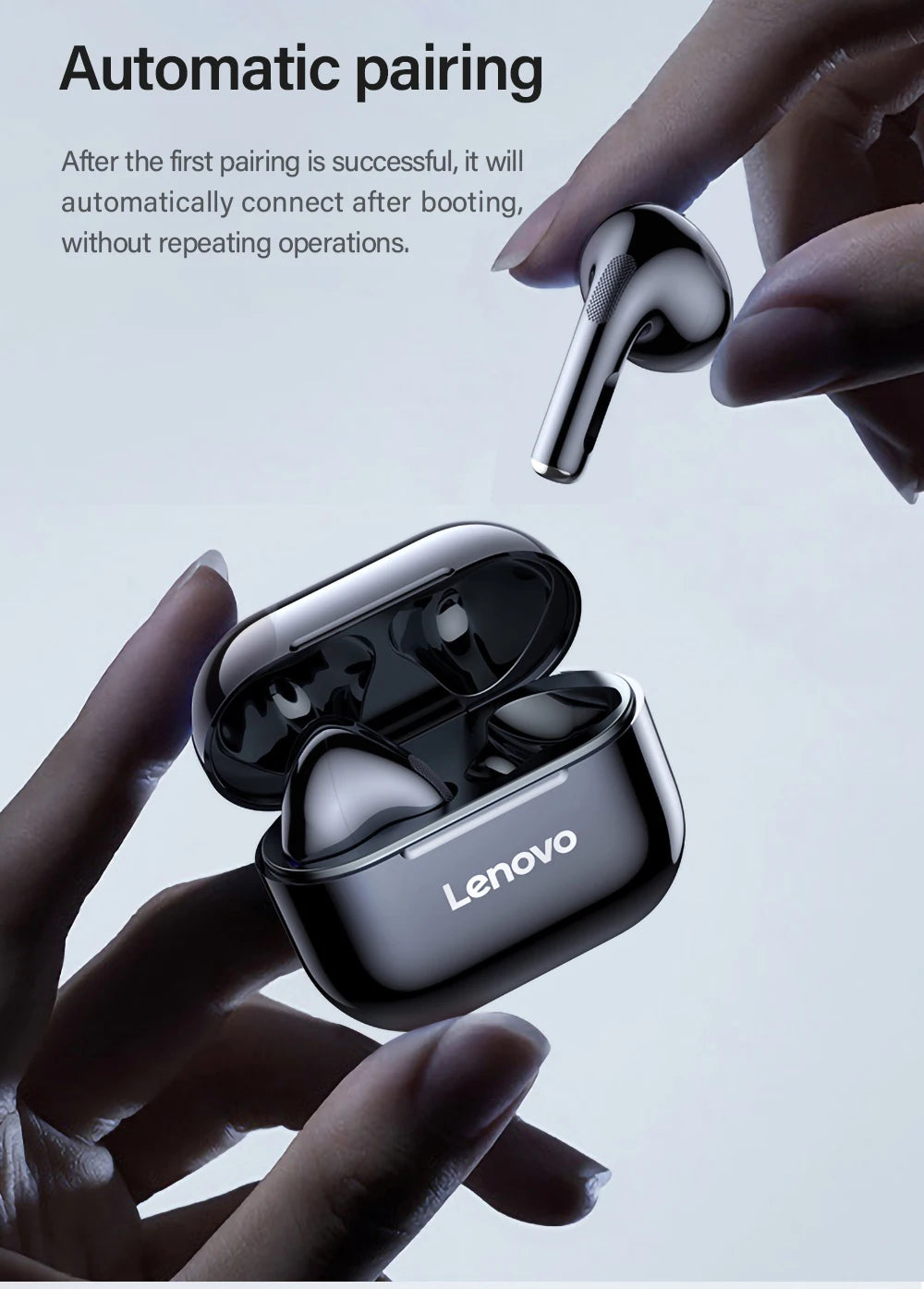 Original Lenovo LP40 wireless headphones TWS Bluetooth Earphones Touch Control Sport Headset Stereo Earbuds For Phone Android Special Gift A Free Laptop Stand is given when you buy one Lenovo LP40