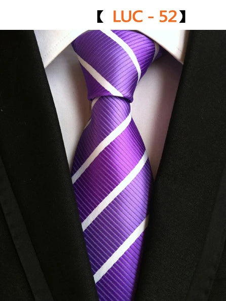 GUSLESON Fashion Silk Men Ties New Design Neck Ties 8cm Formal Plaid&Striped Wedding Ties for Men Formal Business  Gravatas