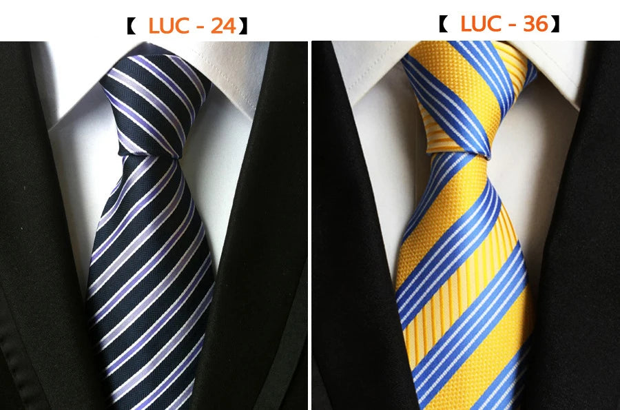 GUSLESON Fashion Silk Men Ties New Design Neck Ties 8cm Formal Plaid&Striped Wedding Ties for Men Formal Business  Gravatas