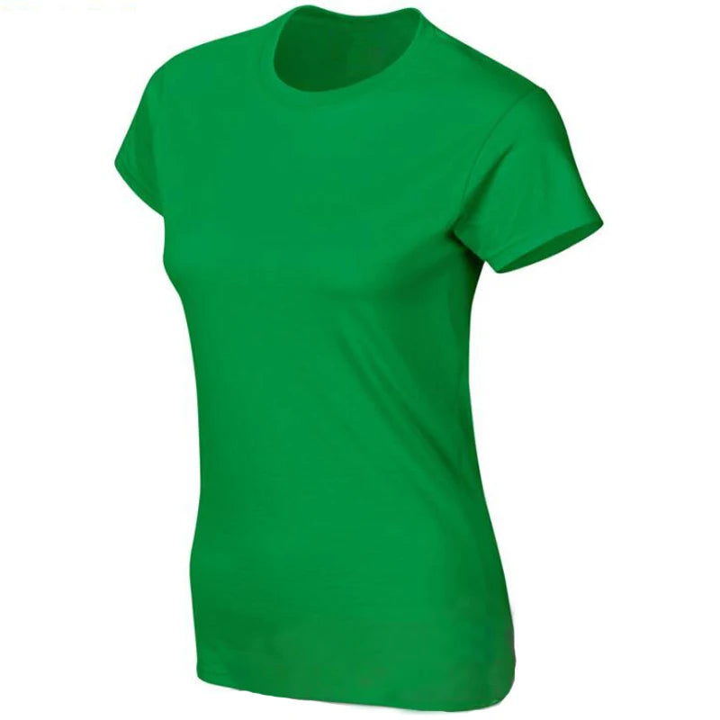 Summer T Shirt 2019 New Brand Women Cotton Short Sleeve Shirt Casual Solid Color Tee Shirt Femme Blusas Femininas Drop Shipping