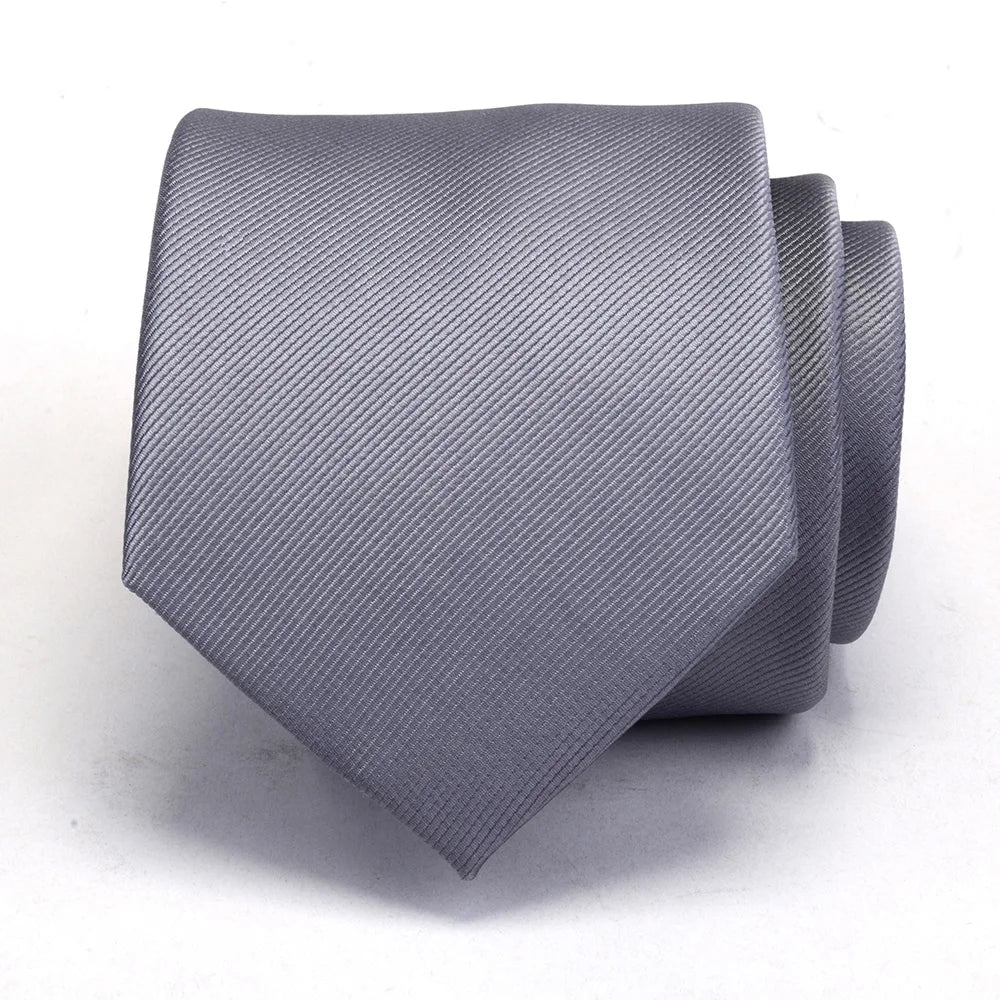 Ricnais New Arrival 2026 Classic Mens Tie Silk 8cm Formal Necktie Solid Gold Red Yellow Ties For Man Business Wedding Gift Party