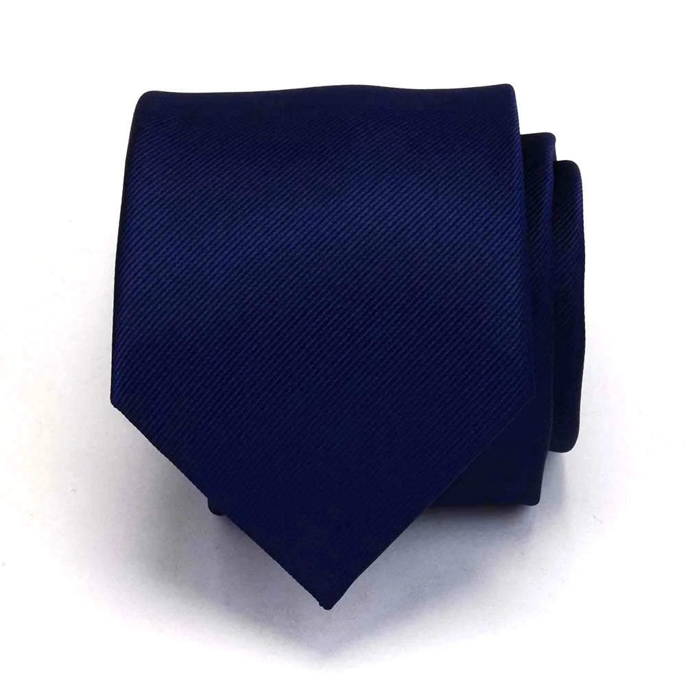 Ricnais New Arrival 2026 Classic Mens Tie Silk 8cm Formal Necktie Solid Gold Red Yellow Ties For Man Business Wedding Gift Party