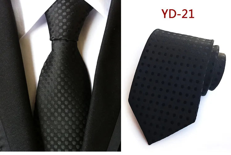 Brand New 2025 New Design Fashion Necktie Orange White Blue Polka Dot Ties for Man Business Wedding Formal NeckTie 8cm Silk Dress Gift Gravata