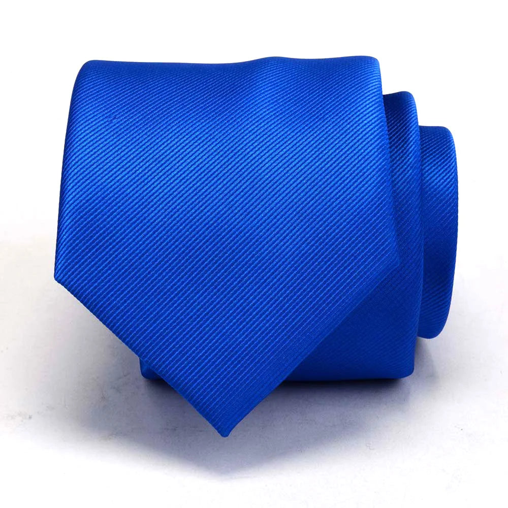 Ricnais New Arrival 2026 Classic Mens Tie Silk 8cm Formal Necktie Solid Gold Red Yellow Ties For Man Business Wedding Gift Party