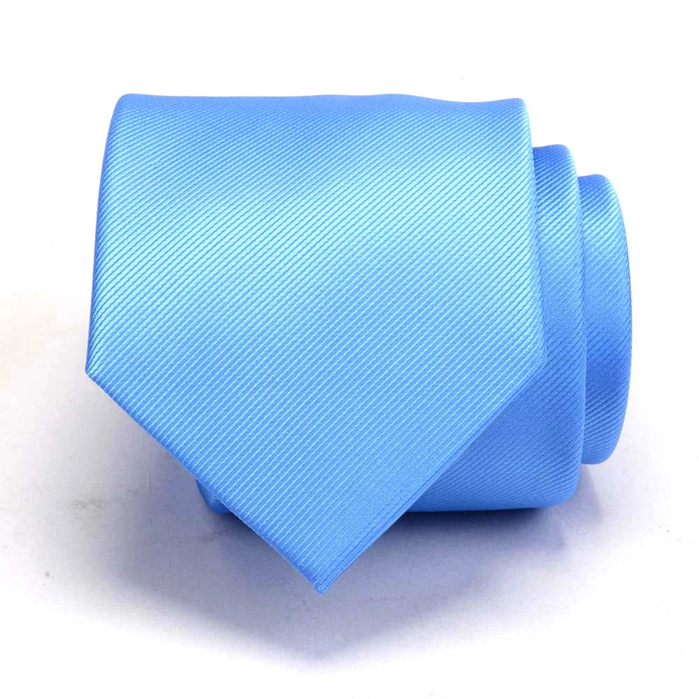 Ricnais New Arrival 2026 Classic Mens Tie Silk 8cm Formal Necktie Solid Gold Red Yellow Ties For Man Business Wedding Gift Party