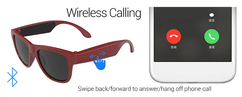 NEW 2024-2025 G1 Bone Conduction Bluetooth Earphone Smart Sport Sunglasses Wireless Stereo Music Sunglasses Sports Headset Headphone