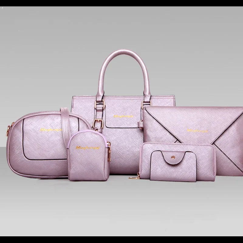 6pcs Handbag Bags for Women 2020 Luxury Fashion Ladies Hand Bags Shoulder Crossbody Envelope Bag Female Tote Purse and Handbags