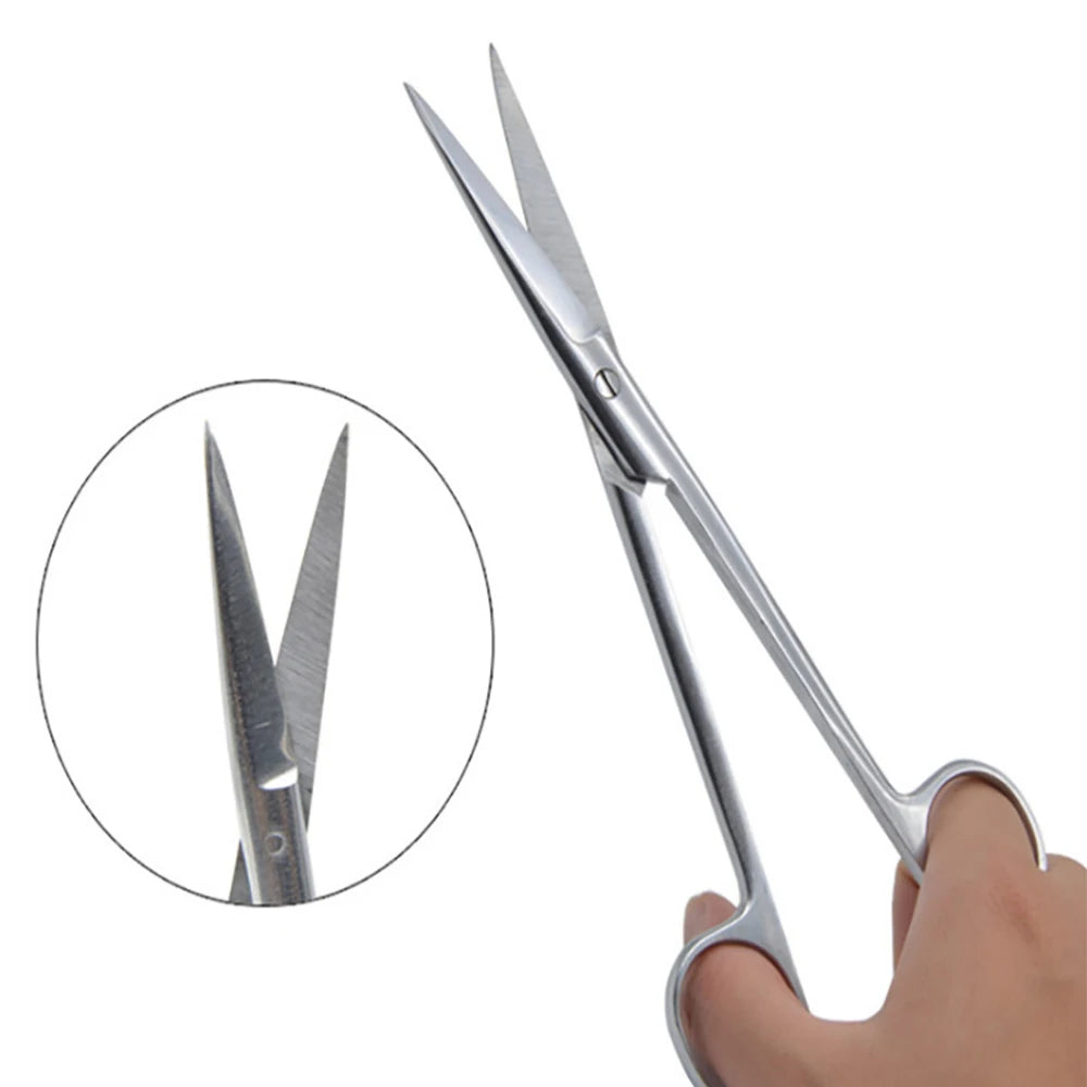 1PCS 10cm 12.5cm 14cm 16cm Straight Curved Scissor Scissors Stainless Steel Equipment Farming Instrument Clinic