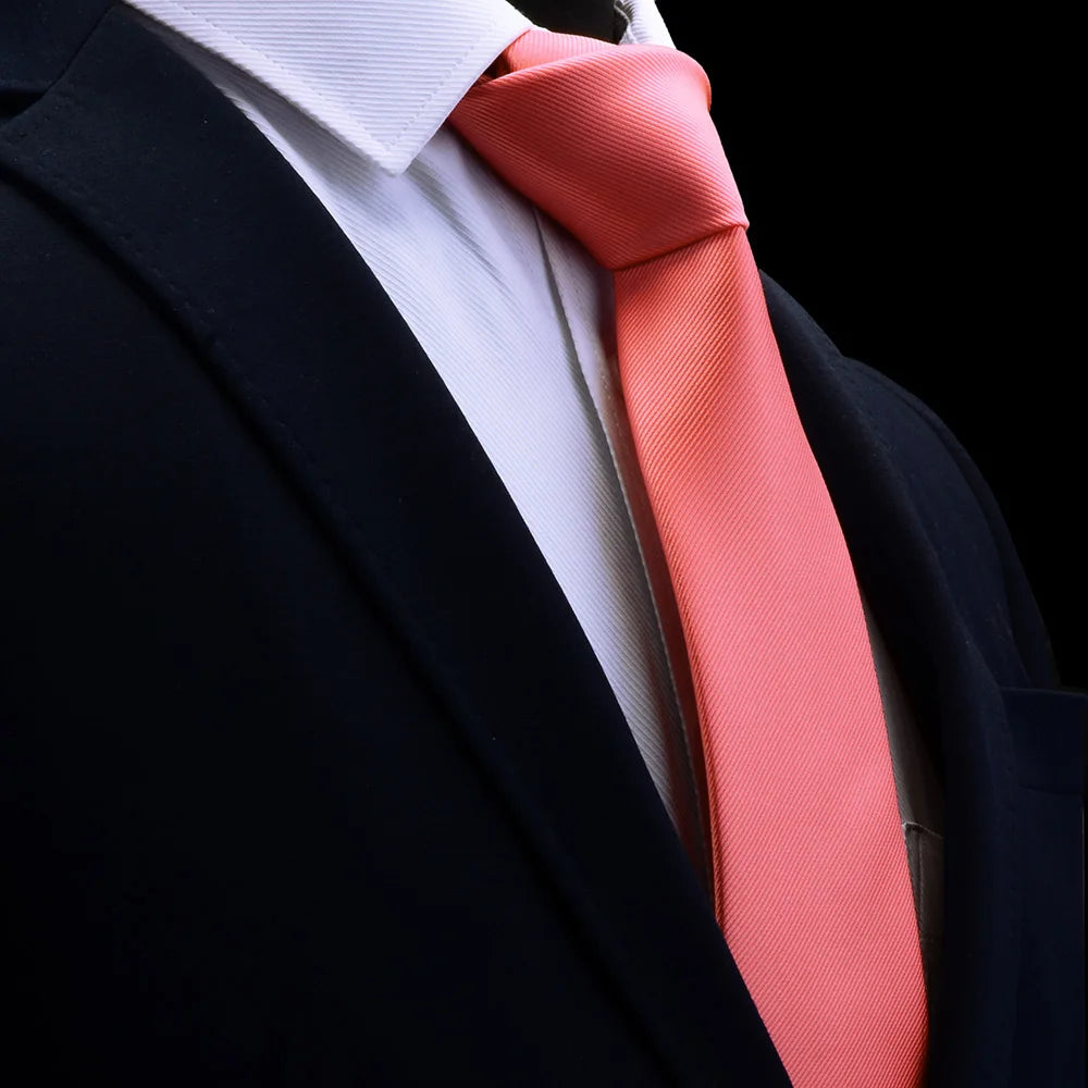 Ricnais New Arrival 2026 Classic Mens Tie Silk 8cm Formal Necktie Solid Gold Red Yellow Ties For Man Business Wedding Gift Party