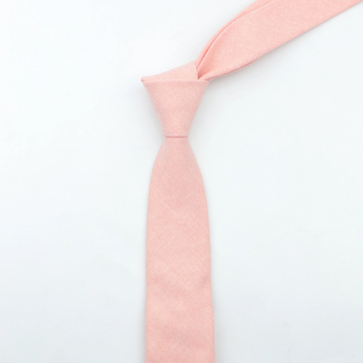 New 2025 Solid Color 6cm Width Tie Cotton Pure Colorful Slim Neckties for Wedding Ties Skinny Groom Necktie for Men